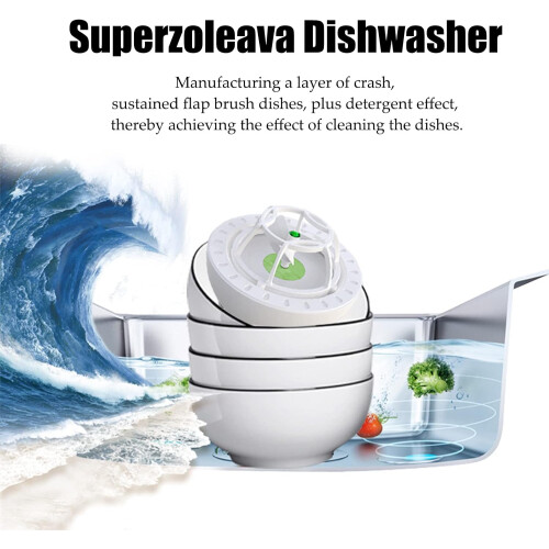 (Green) Dishwasher, Mini, Portable, Waterproof, Blue, 8.1 oz, Abs, Touch Controls, Freestanding 1