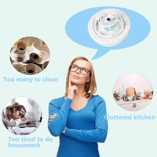 (Green) Dishwasher, Mini, Portable, Waterproof, Blue, 8.1 oz, Abs, Touch Controls, Freestanding 2