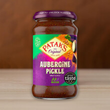 Patak's Aubergine Pickle – 312g Jar | Authentic Indian Flavour | Medium Spice
