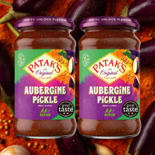 Patak's Aubergine Pickle – 312g (Pack of 2) | Authentic Indian Flavour | Medium Spice