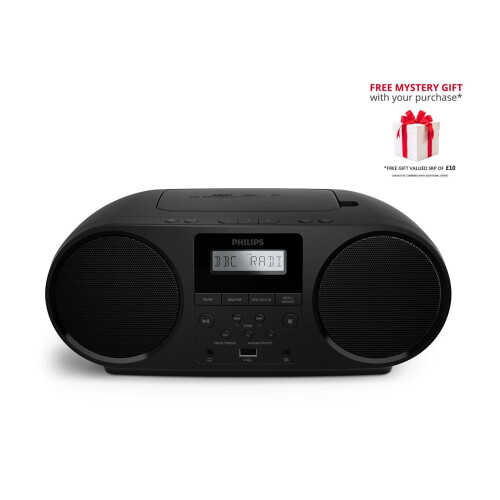 Philips Radio FM DAB+ Philips TAZ6000 mit CD-Player Schwarz