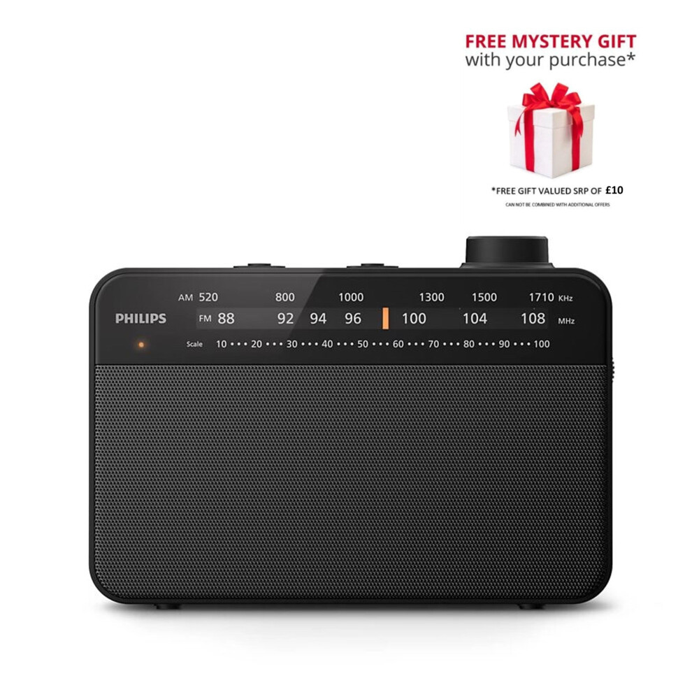 Philips TAR2509-10 Portable FM/AM Radio - Free Gift RRP 10!