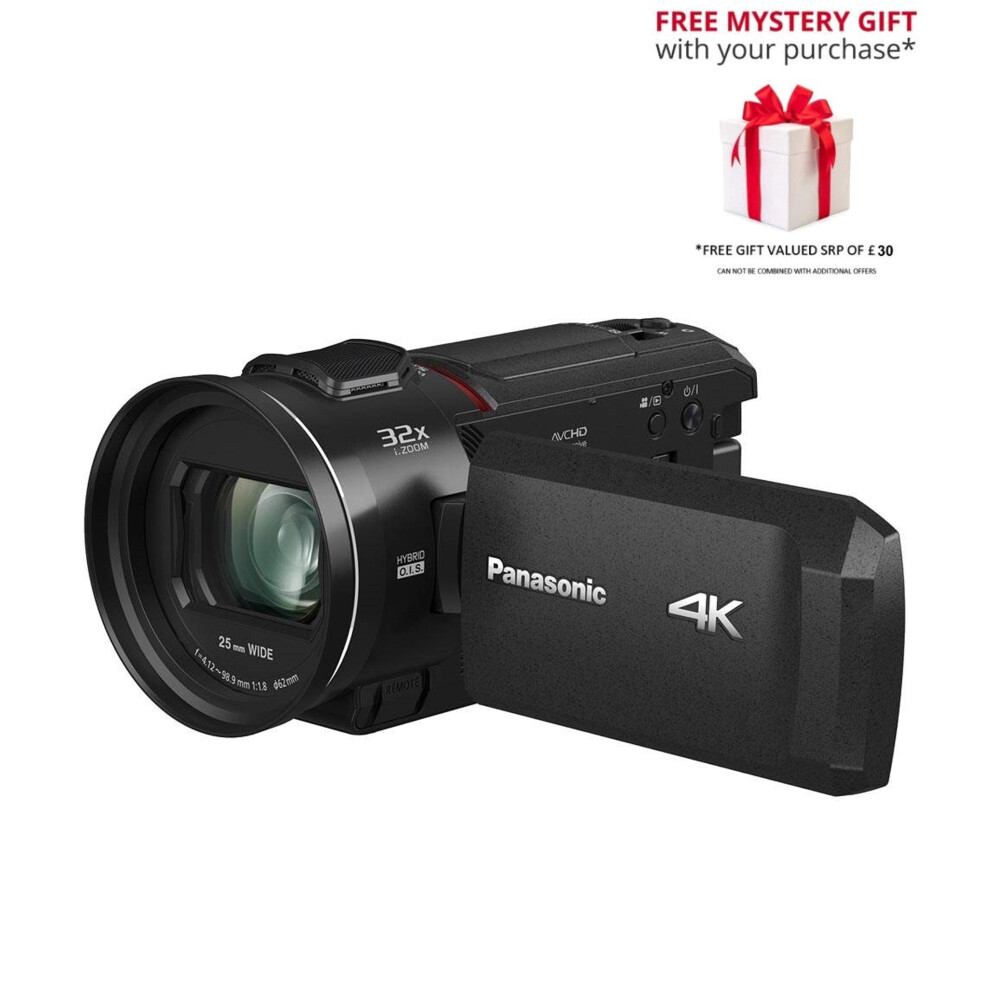 Panasonic HC-VX3E-K 4K Camcorder with 24x Zoom - Free Gift RRP 30!