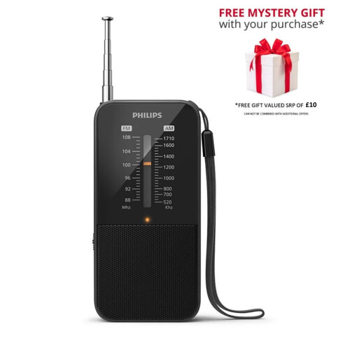 Philips TAR1509-00 Portable FM/AM Radio - Free Gift RRP 10!