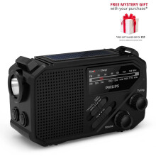 Radio Philips portatile con lampada torcia