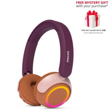 (Magenta) Philips TAK4200 Kids' Wireless On-ear Bluetooth Headphones - Free Gift RRP 10!