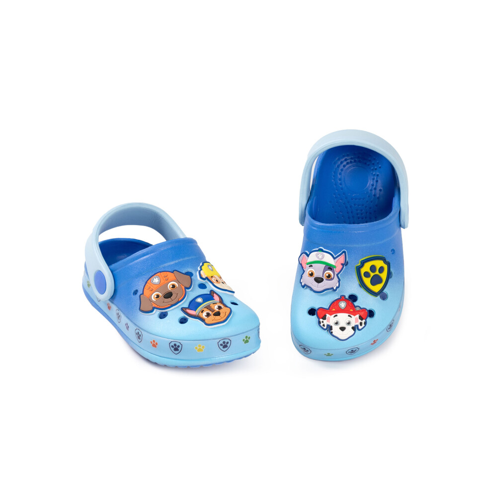 (8 UK Child) Paw Patrol Clogs (Boys Blue)