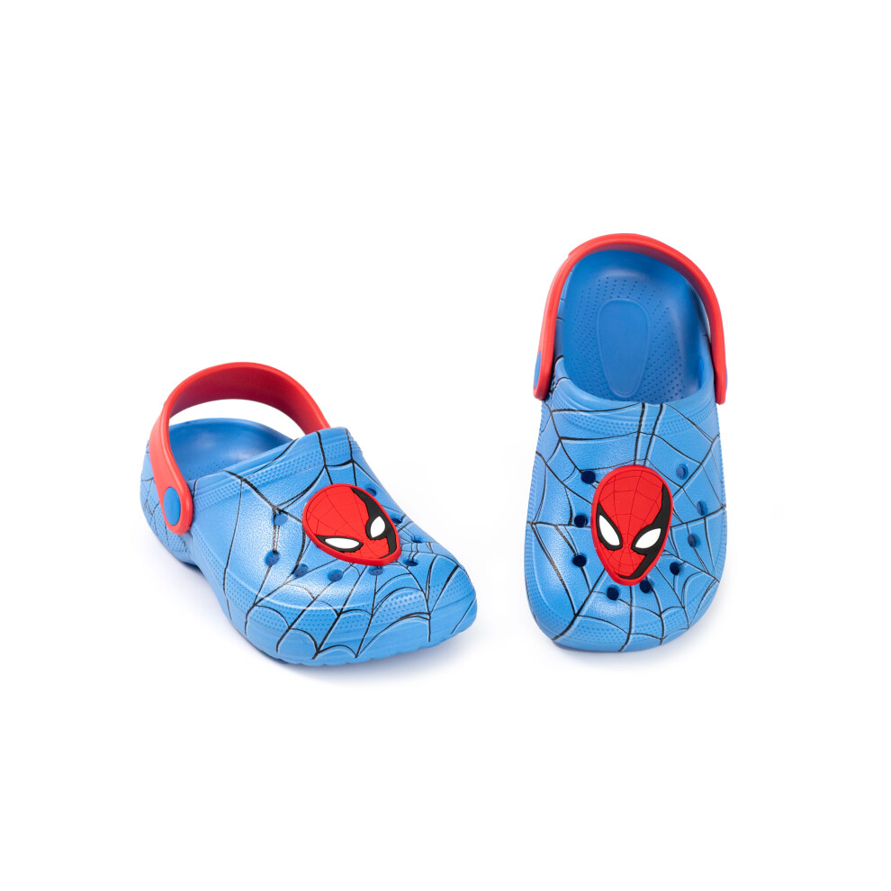 (12 UK Child) Marvel Clogs (Boys Blue)