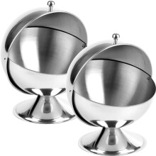 2 Pack Stainless Steel Sugar Bowl for Home Kitchen