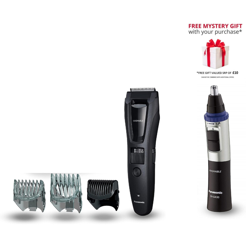 Panasonic ER-GB62 & ER-GN30 Body, Facial Hair Trimmer Bundle - Free Gift RRP 10!