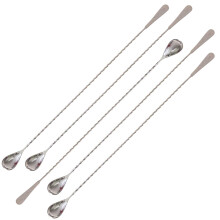 5 Spoons Bar Spoon Long Handle Stainless Steel for Chill and Mix Stirred Drinks