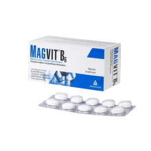 Magvit B6 Magnesium + Vitamin B6, Enteric-Coated Tablets, 50 pcs — Supports nervous system, circulation, bone health, muscle pain, heart health