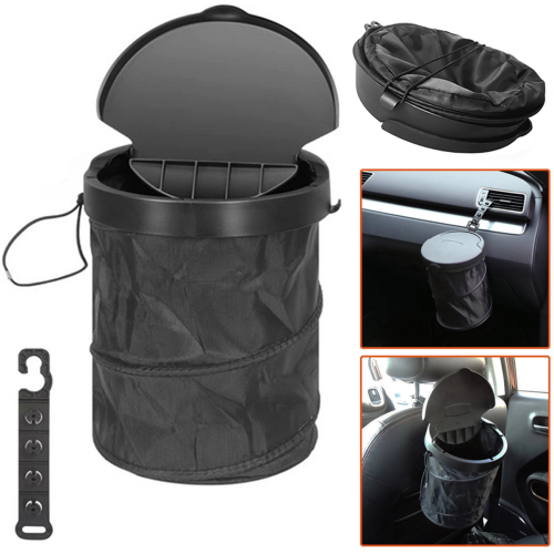 Foldable Car Trash Can Car Interior Storage Organize Bag 2