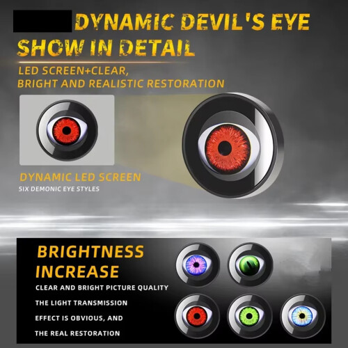 LED Προβολείς Αυτοκινήτου Devil Eyes Διακόσμηση Φως Devil Eye 2