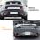 Splitter bara spate auto, spoiler spate, negru strălucitor 3