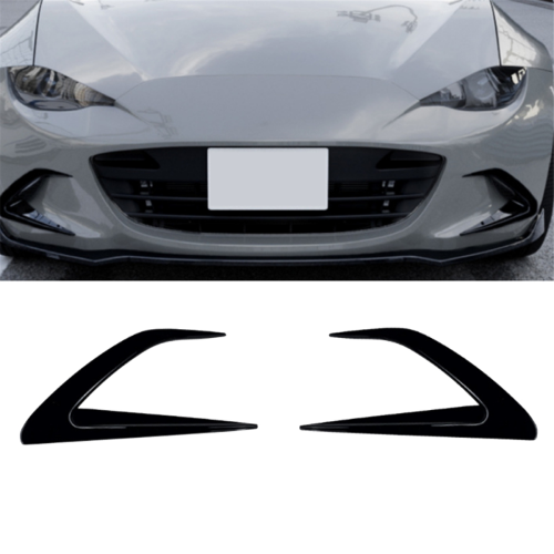 Spoiler pentru split bara față auto, negru strălucitor 1