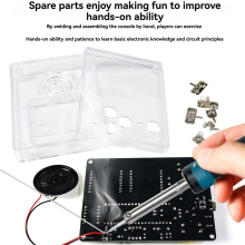 Kit de lipire electronică pentru consolă de jocuri DIY, carcasă transparentă