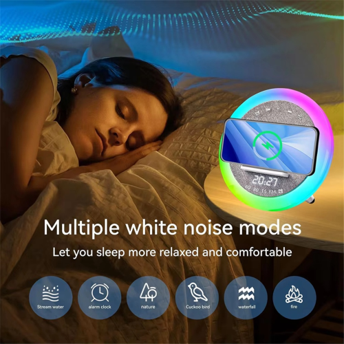 Ξυπνητήρι Bluetooth Ηχείο Λευκού Θορύβου Βοηθητικό Ύπνου Μουσική Αναπαραγωγής 2