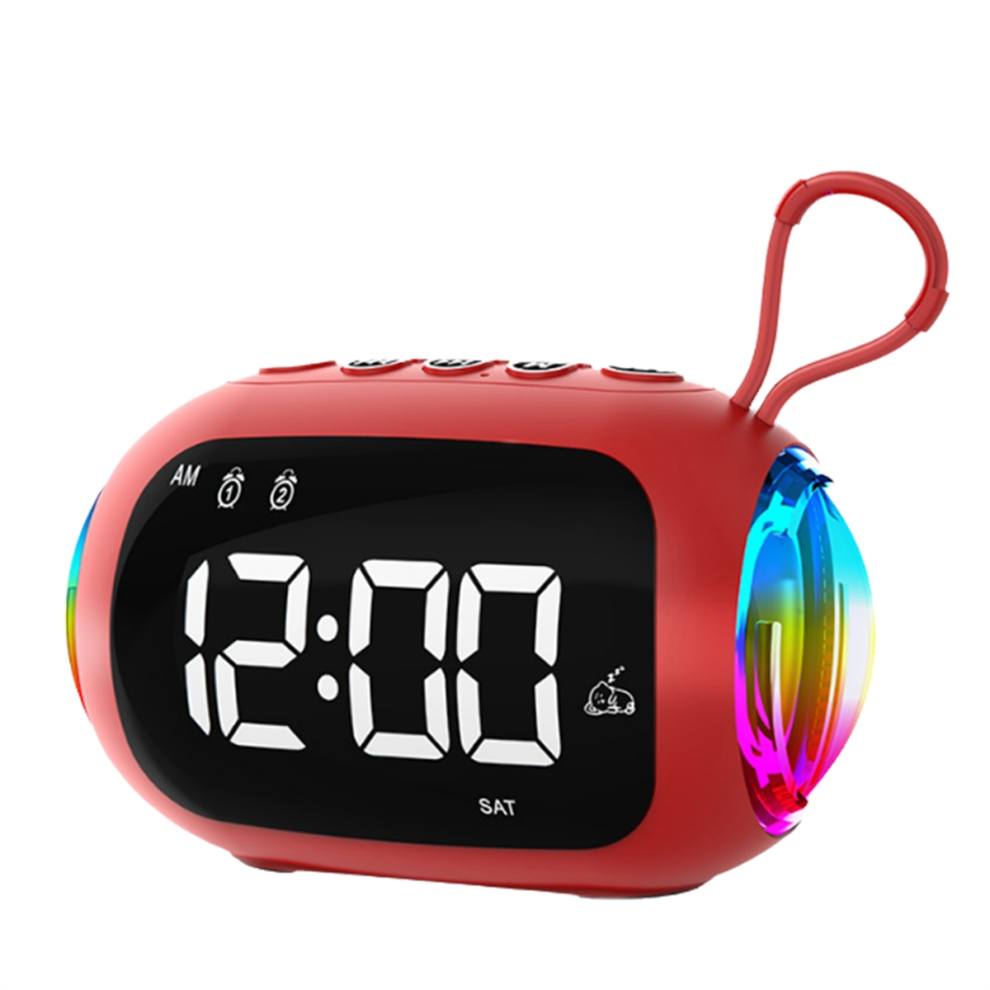 Alarm Clock Fm Radio Bluetooth Speakers Colorful Subwoofer,C Light 4853464483850