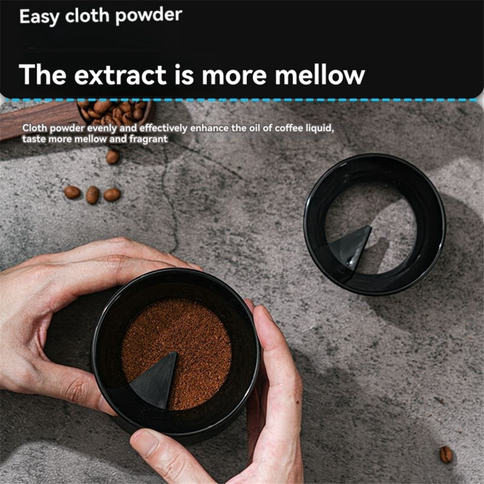 Pressino Per Caffè Per Moka, Dosaggio Rotante Per Polvere Da 300 Ml, Nero