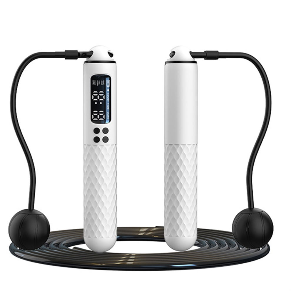 Corda Per Saltare Intelligente Con Conteggio, Senza Corda, Bianca