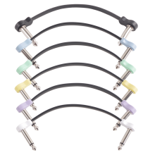 6 pachete de cabluri plate patch pentru pedală de efect de chitară de 16 cm, multicolore