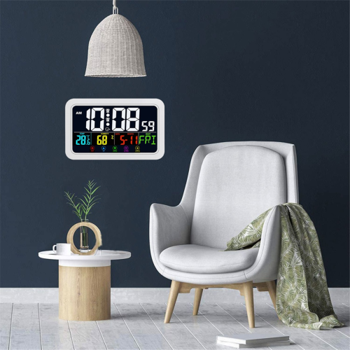 Digital Wall Clock, Digital Clock Battery Operated,8 Inch Black 1