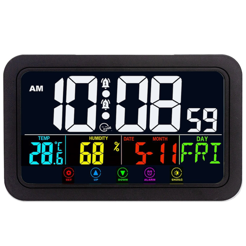 Digital Wall Clock, Digital Clock Battery Operated,8 Inch Black