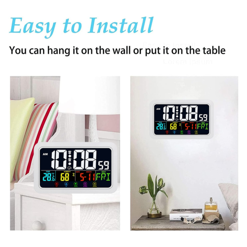 Digital Wall Clock, Digital Clock Battery Operated,8 Inch Black 2