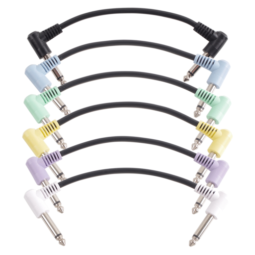 6 pachete de cabluri rotunde patch pentru pedală de efect de chitară de 18 cm, multicolore