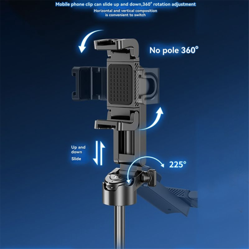 P15 Mini Selfie Stick Tripod with 2 Light 1
