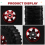 Conjunto de 4 pneus de borracha com aro de roda de metal beadlock de 122 mm e 1,9 polegadas, vermelho 7