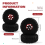 Conjunto de 4 pneus de borracha com aro de roda de metal beadlock de 122 mm e 1,9 polegadas, vermelho 6