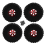Conjunto de 4 pneus de borracha com aro de roda de metal beadlock de 122 mm e 1,9 polegadas, vermelho 1