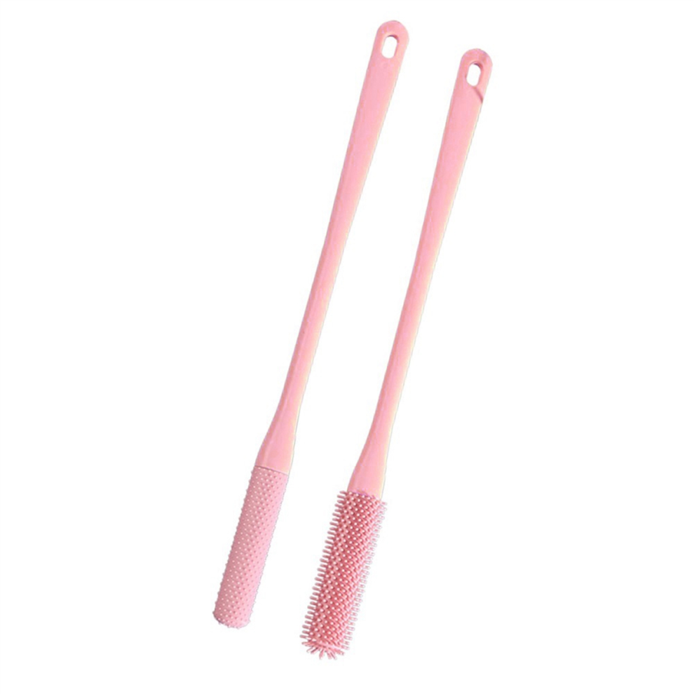 Markenlos Pink Toe Cleaning Brush Foot Cleaning Brush For Shower Long Handle