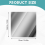 10pcs Mirror Wall Sticker Rectangle Self Adhesive Room Decor 50x50cm 3