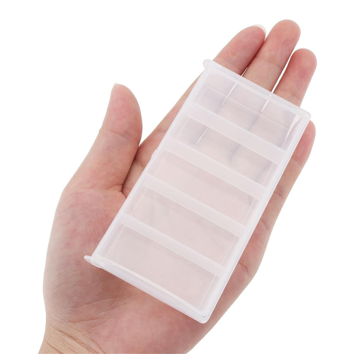 5 Grids Plastic Organizer Box Clear Fishing Tackle Storage Box 2