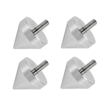4 BUCĂȚI picioare pentru suporturi de boxe din aliaj de aluminiu, con, cui pentru podea, M10