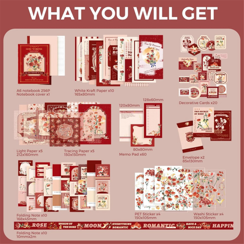 Scrapbooking-Set, DIY-Kunsthandwerk, Rosenflüstern 1