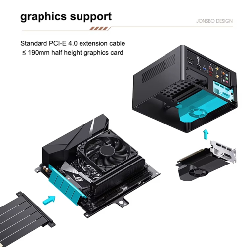 Θήκη υπολογιστή NV10 Mini ITX, υποστήριξη τροφοδοσίας 1U, μαύρη 2