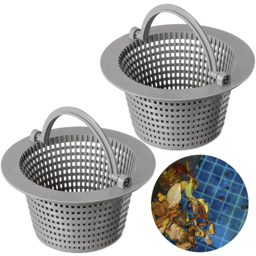 2Pcs Pool Skimmer Basket with Handle for Swimming Pools Cleaning,A