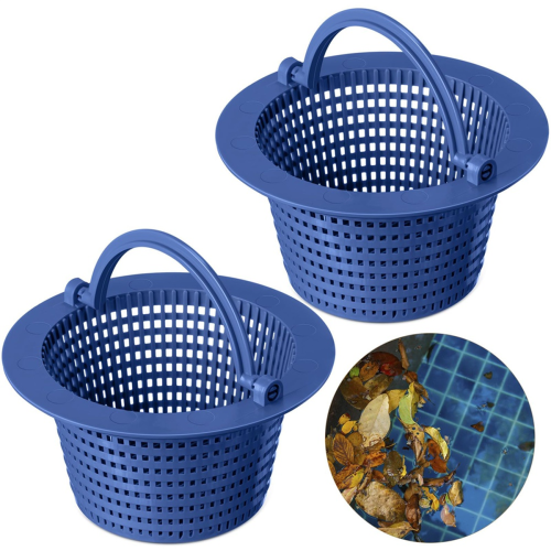 2Pcs Pool Skimmer Basket with Handle for Swimming Pools Cleaning,E