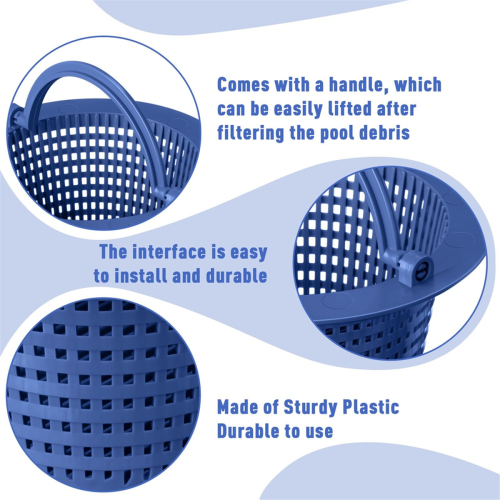 2Pcs Pool Skimmer Basket with Handle for Swimming Pools Cleaning,E 1