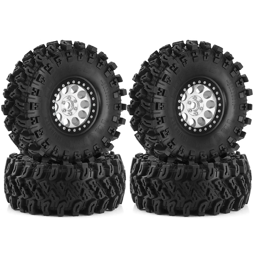 Set Di 4 Cerchi In Gomma Con Perno Beadlock In Metallo Da 136 Mm E 1,9 Pollici C-image