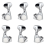6PCS Electric Guitar Alignment Tuner, Fully Enclosed, Large Handle 1