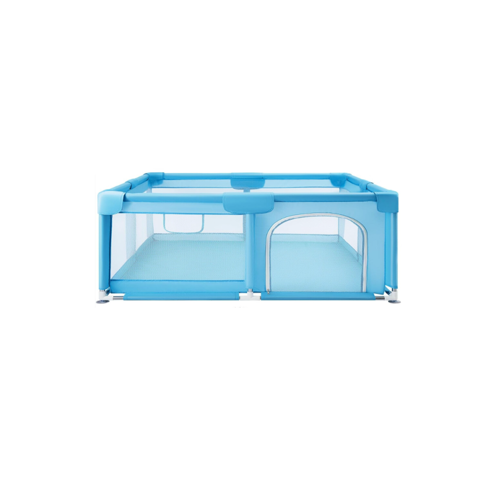 (Blue 127x127cm) Supernic Baby Playpen with Mesh Walls Ocean Balls