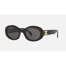 (Black, 52*22*145) High Quality Celinn Selin Internet Celebrity Arc De Triomphe Sunglasses Golden Logo Oval Sunglasses Cl40194u in Stock