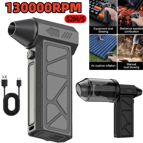 Mini ventilátor 130 000 ot./min. 52 m/s turbo ventilátor 4000 mAh 2