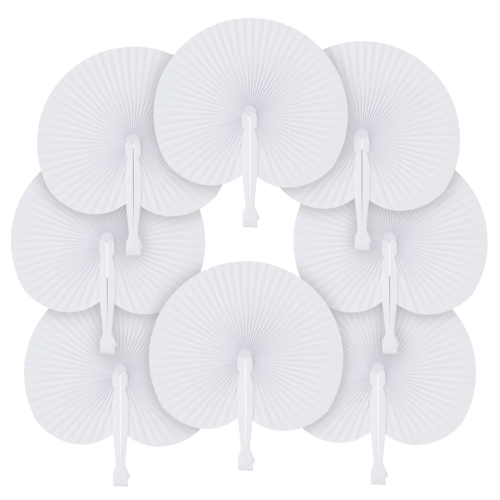 Lot De 8 Éventails En Papier Doré À Suspendre - Décoration Murale