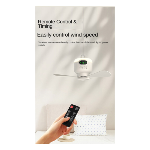 USB-aufladbarer großer Wind-Deckenventilator, abnehmbare Flügel 1